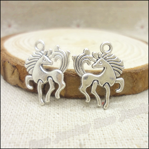 Charms Free ! 75pcs Vintage Horse Pendant Antique Silver Fit Bracelets Necklace DIY Metal Jewelry Making-image-212936352