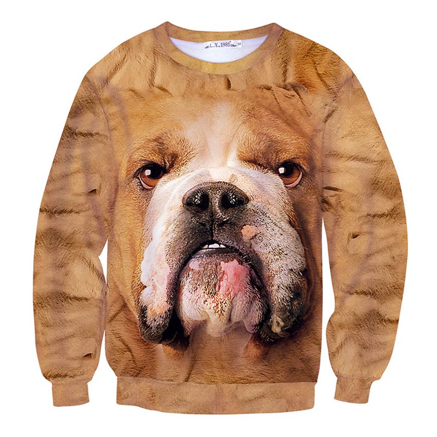 w1215 New 2015 Autumn and winter big dog 3D printed sweatshirt men thick fleece keep warm men's sportswear jogger hoodies man N156