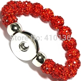 

NSB801 Hot Sale Snap Bracelet&Bangles 10mm Crystal Ball 18mm Snaps High Quality DIY Snap Buttons Jewelry Single Snap