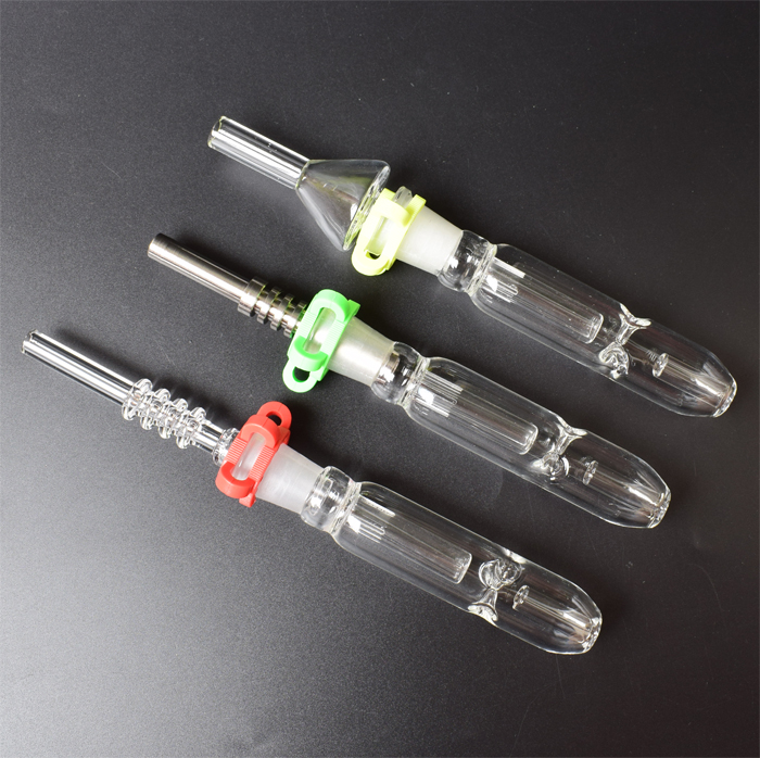 

Mini Nectar Collector Kit with 10/14/18mm Titanium Nail Quartz Tip Mini Glass Pipe glass bong Smoking Pipe