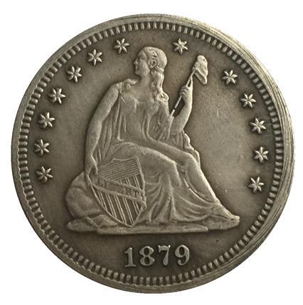 

1879 Seated Liberty Quarter COPY FREE SHIPPING