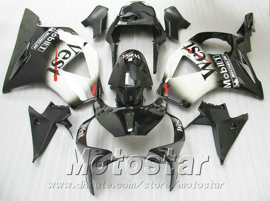

Injection molding 7 gifts + Fit for Honda cbr900rr fairings 954 02 03 CBR954RR white black West fairing kit CBR900 RR 2002 2003 YR53, Same as the picture shows