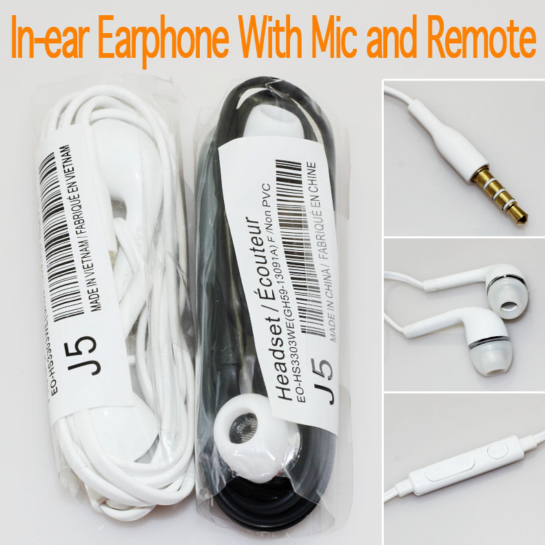

Earphone In-Ear Stereo 3.5mm Headphones Headset with Mic and Remote for MP3