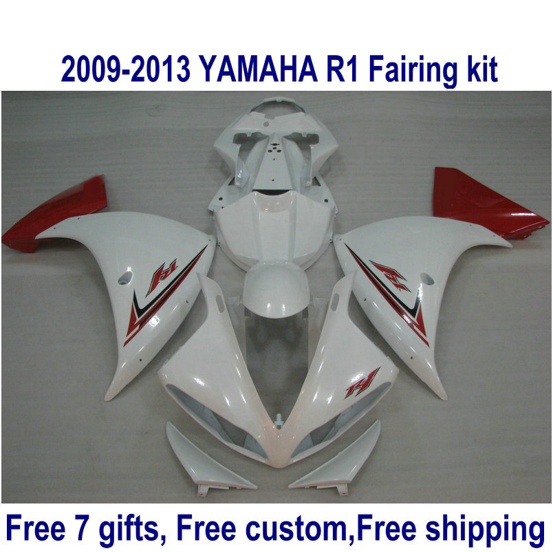 

7 free gifts plastic fairing kit for YAMAHA R1 2009-2011 2012 2013 red white bodykits YZF R1 fairings set 09-13 HA9, Same as the picture shows