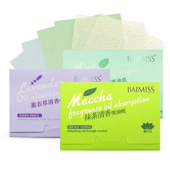 

BAIMISS Matcha Facial Absorbent Paper Oil Absorbing Sheets Deep Cleanser Black Head Remover Acne Treatment Beauty Products