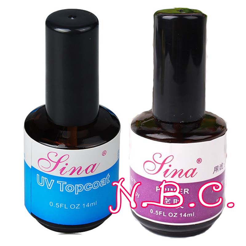 

Wholesale-2PCS Nail Top Coat + Primer Base Gel Topcoat UV Gel Polishes Gloss Guard Glaze Manicure Adhesives