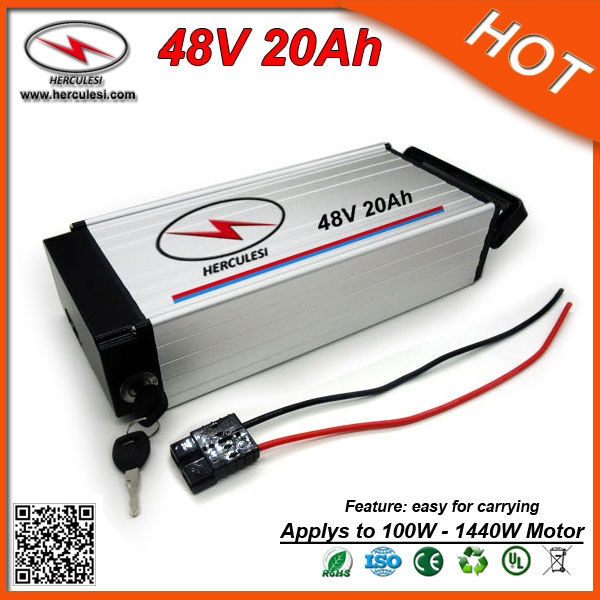 FREE SHIPPING Rear Rack Lithium Battery 48V 20Ah with 30A BMS Board for 350W - 1400W 8 fun bafang or Golden Motor Magic Pie 5