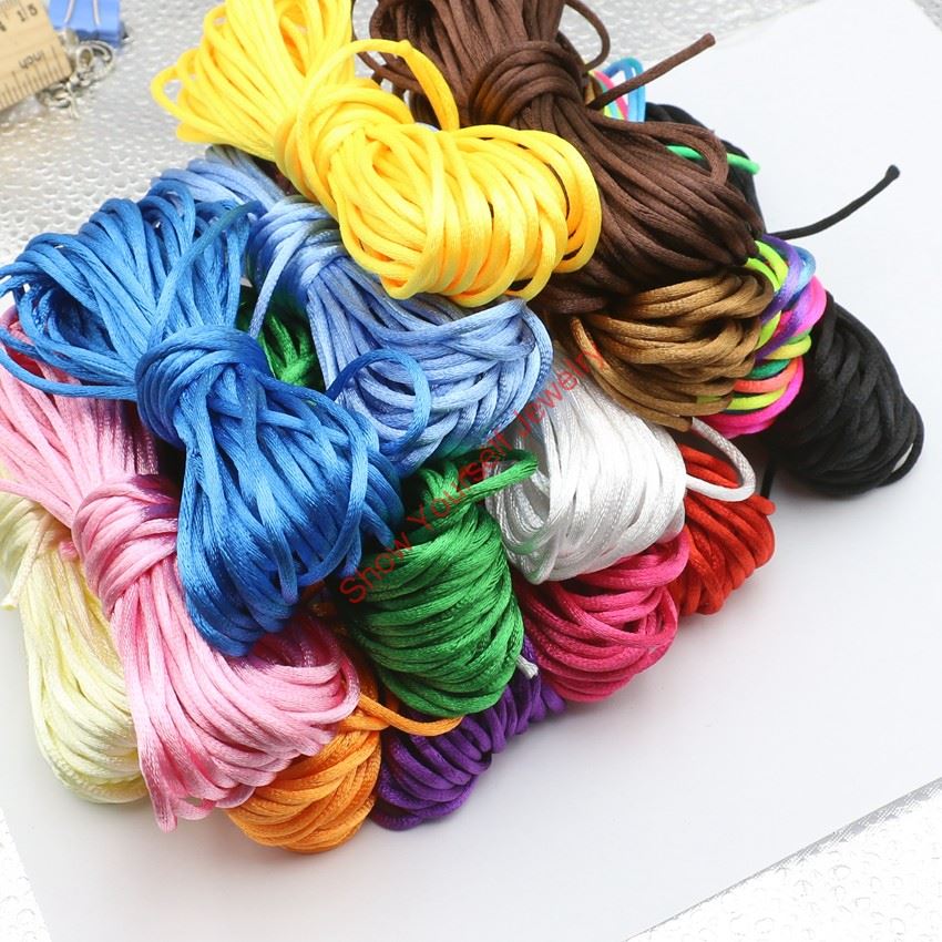 1 Rolle 25m Nylonschnur Gewinde Chinesischer Knoten Macrame Rattail Armban 2A 1X