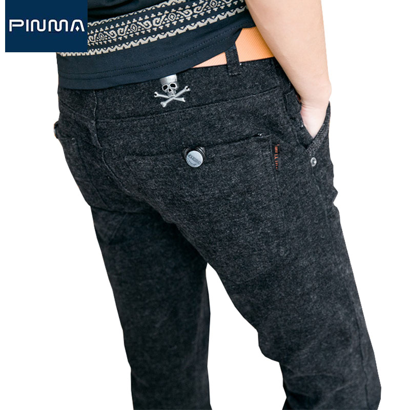 

Wholesale- 2017 new arrival men sanding pants korean style slim pants male skull trousers skinny long casual dress skeleton pant brand 751, Black