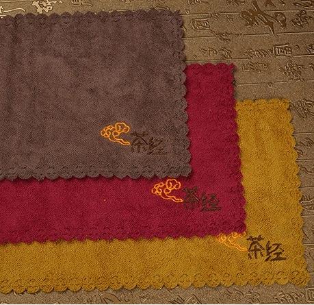 brand tea towels cotton fabric towel gift tea accessories brown red golden 29.5*18cm 3pcs/lot-image-146274697