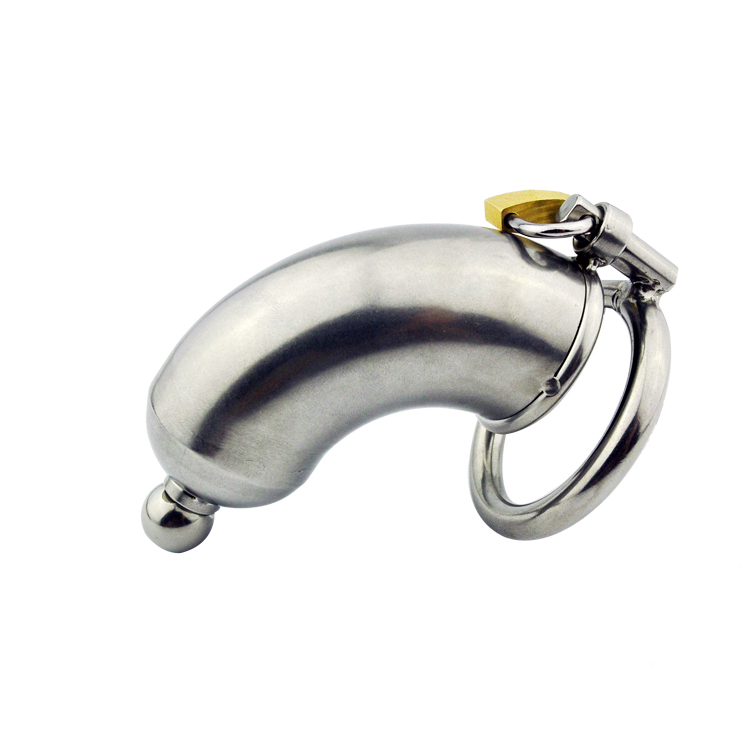 

Male Stainless Steel Chastity Device Bondage Cock Cage with Urethral Locking Tube CD008