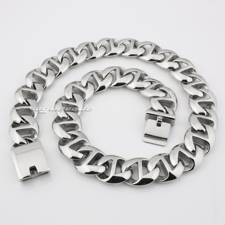 

316L Stainless Steel 18" ~ 36" Huge Heavy Mens Biker Rocker Necklace 5Q008N