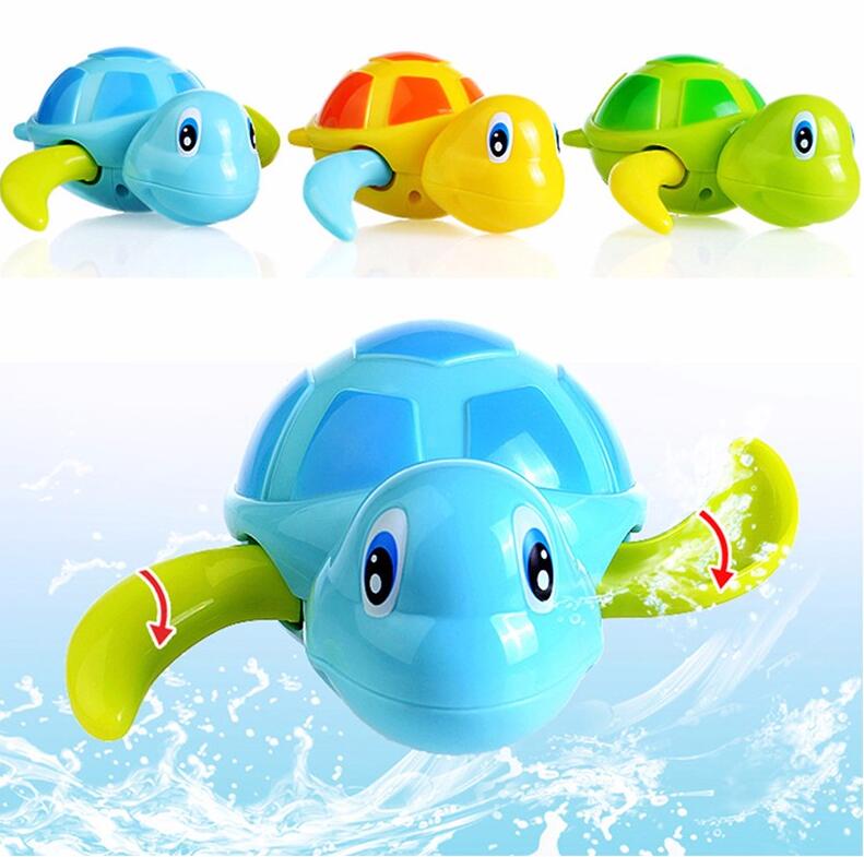 

Newborn Cartoon Animal Tortoise Baby Bath Toy Infant Swim Turtle Chain Clockwork Classic Toys Kid Educational Toys