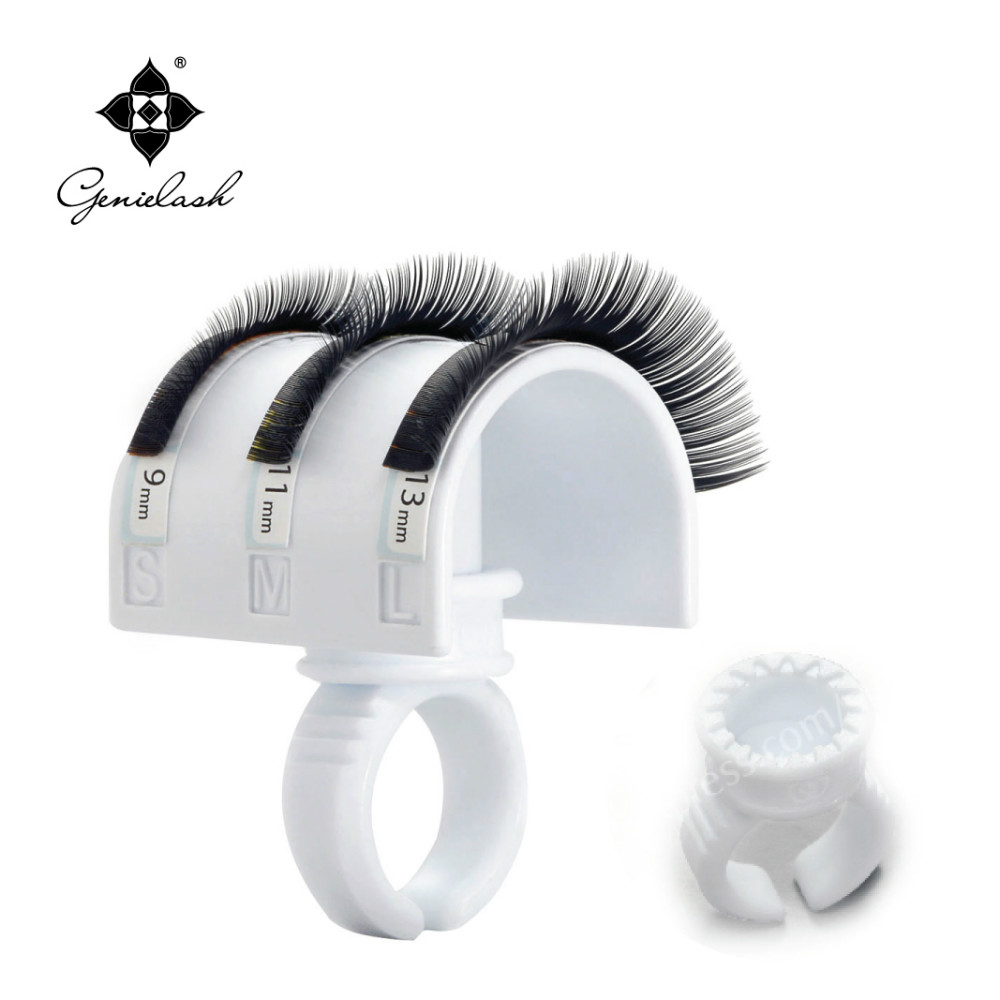 Livraison gratuite nouveau porte-cils 2 U-bande avec 5 extension de cils smart rings outil