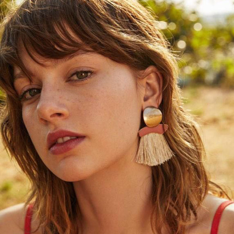 

2017 Newest Fashion Statement Tassel Drop Earrings for Women Wedding Bohemian 6 Colors Fringed Hot Sale Dangle Earring