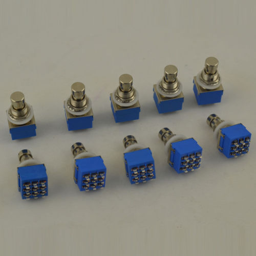 LOT10 3PDT 9-pin Guitar Effects Stomp Switch Pedal Box Foot Metal True Bypass !