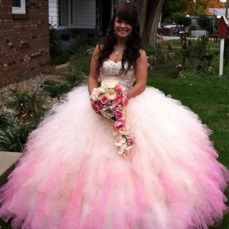 

2015 Pink Quinceanera Dresses masquerade Ball Gowns Sweetheart with Ruffles Organza Crystal Beading Lace Up Sweet 16 Dresses QS54