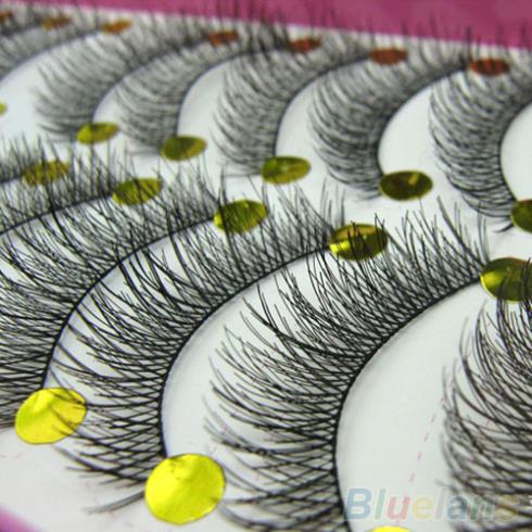 Wholesale-10 Pairs Makeup Beauty False Eyelashes Extension Long Thick Cross Eye Lashes-image-263065852