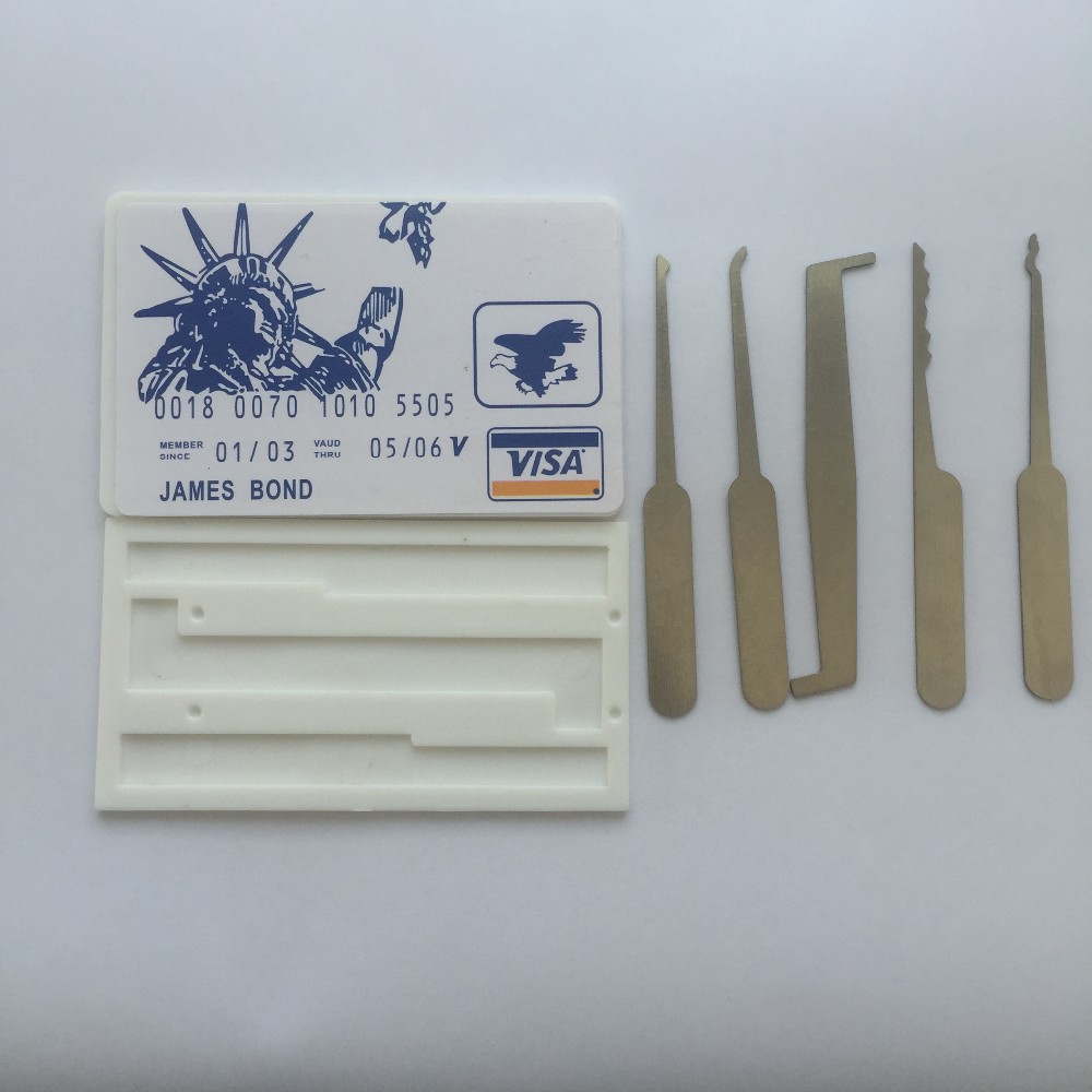 

Credit Card Lock Pick Set Card Unlocking Lock Picks Lockpick Locksmith Tools Lock Picking Tools Padlock