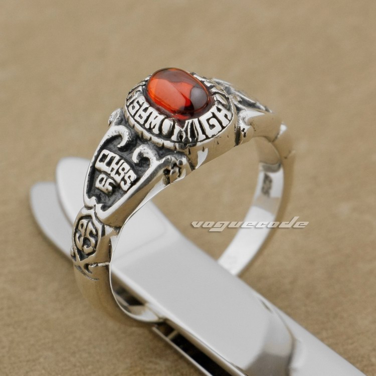 

Red CZ Stone 925 Sterling Silver Fashion Ring 9K017A US Size 5.25 & 6