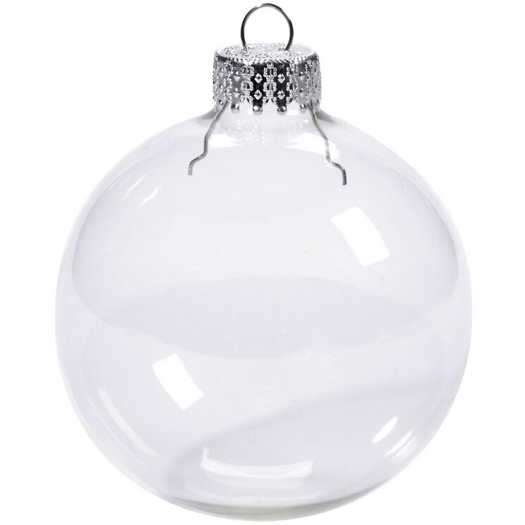 

Wedding Bauble Ornaments Christmas Xmas Glass Balls Decoration  Christmas Balls Clear Glass Wedding balls 3" /  Christmas Ornaments