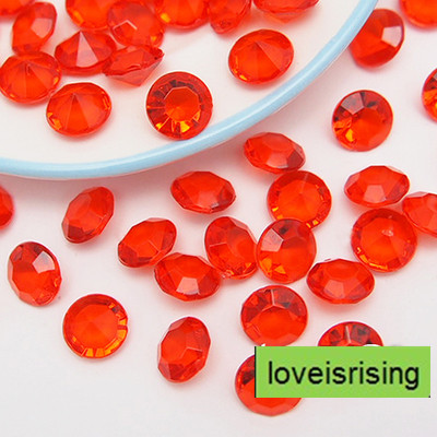 

16 Colors Pick500pcs 10mm 4 Carat Clear Diamond Confetti Acrylic Bead Weding Party Decoration