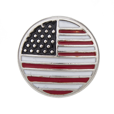 

NSB2435 Hot Sale Snap Buttons Jewelry 2 Color 18mm Buttons Fashion DIY Charms American Flag Love Heart Alloy Snap Buttons