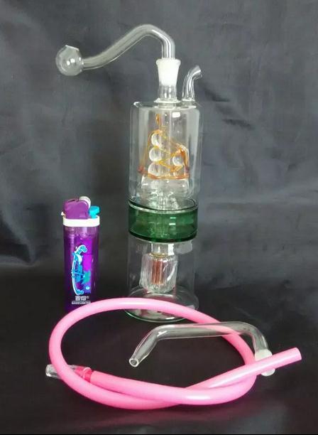 

Free shipping wholesalers ----- 2015 new Double sailboat sand color filter within the core glass hookah / glass bong, high 17cm, gift access