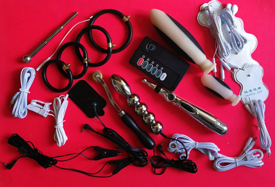 Electroshock Vagina Anal Electro Shock Electrodes Dildo Plug Pad BDSM Gear Bondage Kit Adult Games Pleasure Sex Products Toys for Couple