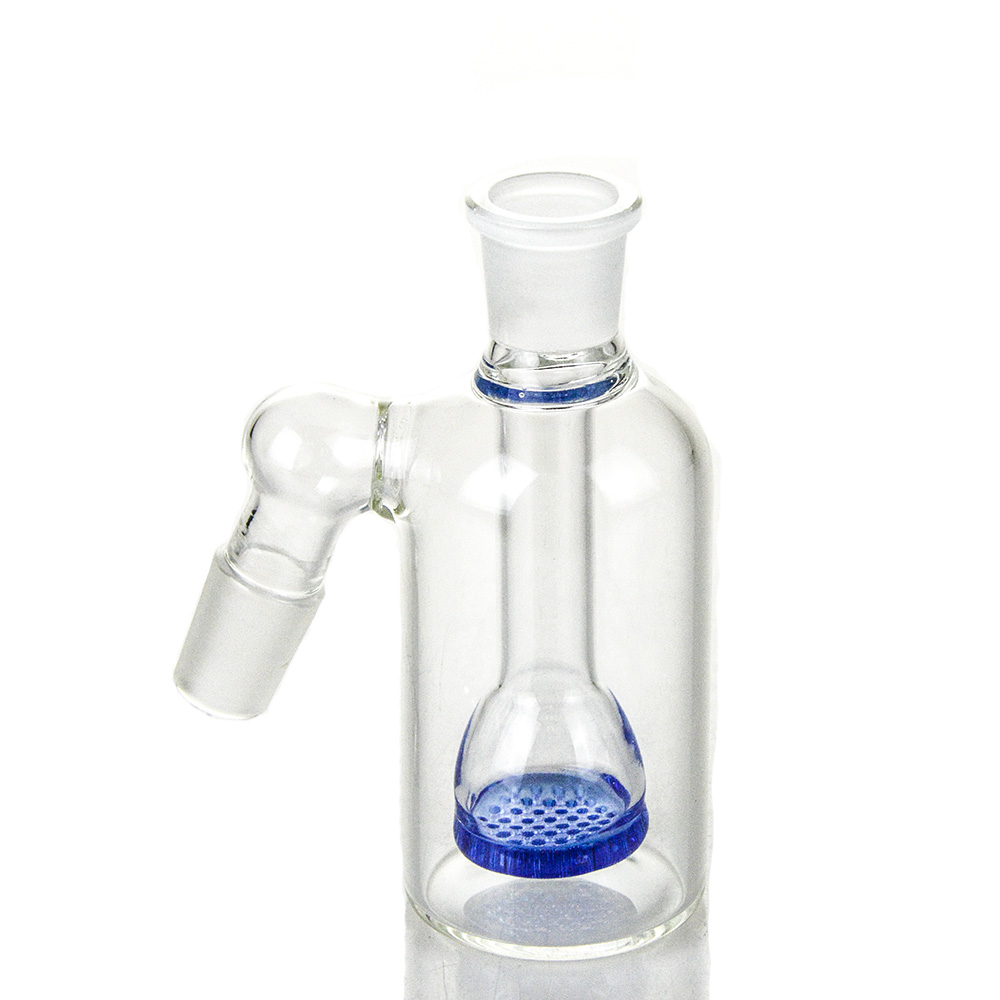 

Wholesale New Arrivals 18mm Ash Catcher Comb Percolator Smoking Accessories Glass Blue Ashcatcher Bong Accessories for Somking Rigs