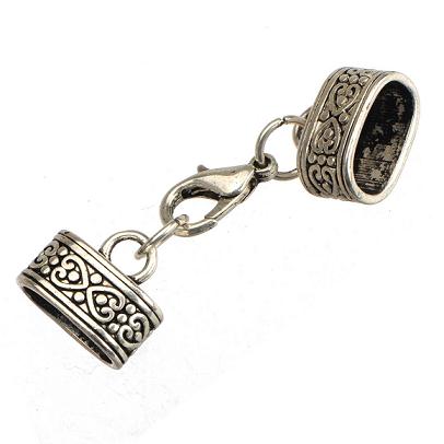 

diy clasps for leather multi bracelets hooks toggles vintage silver metal heart love 12*7mm oval large hole jewelry findings handmade 50pcs