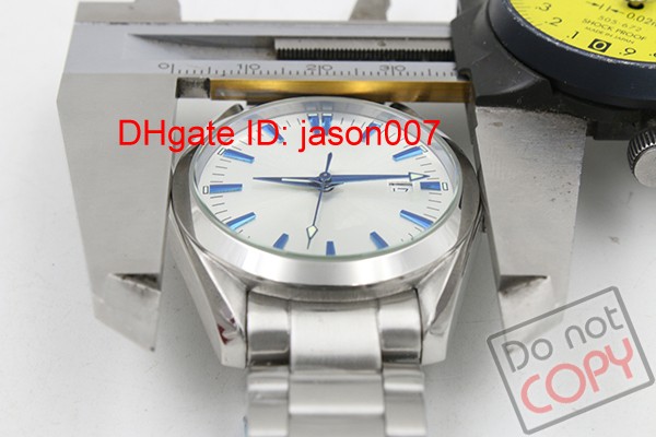 

Quality New Automatic White Dial Stainless Steel Mens Sea Mens Date Watch Men's Sports Glass Back Wristwatches, Silver