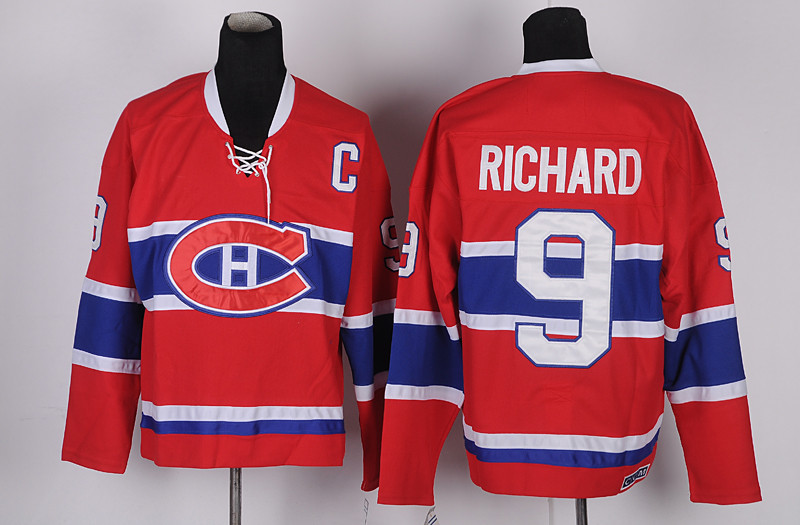 

Top Quality ! Men Montreal Canadiens Ice Hockey Jerseys Cheap 9 Maurice Richard Retro Vintage CCM Authentic Stitched Jerseys Mix Order, White