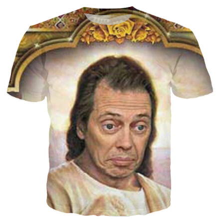 

w151231 New Fashion Steve Buscemi candle T Shirts Harajuku Shirts Casual 3D T-shirts Hip Hop Top Tee, Multi