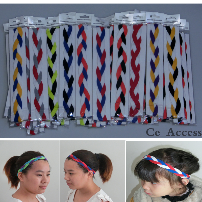 

Sports Braided Elastic Headbands for Girls Softball