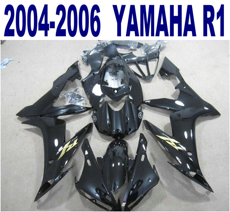 

Injection molding new fairing kit for YAMAHA YZF-R1 04-06 all black bodywork fairings set yzf r1 2004 2005 2006 PQ95 +7 gifts, Same as the picture shows