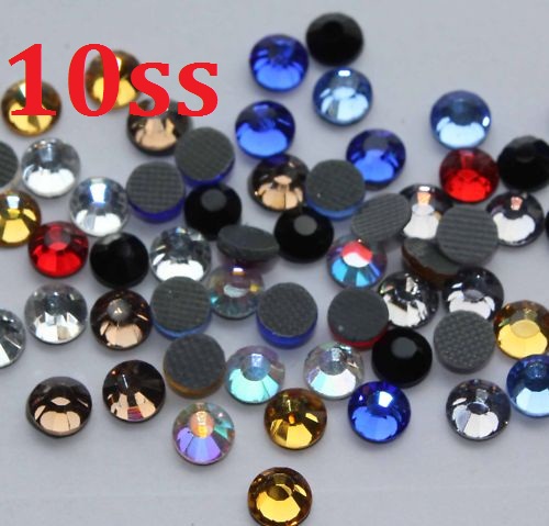 

1440pcs 10SS 3mm Assorted Hot Fix Glass Rhinestones For Sewing, Black