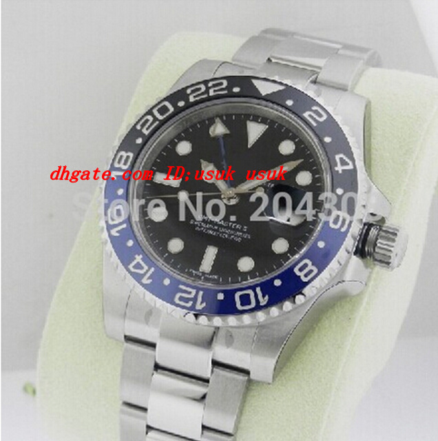 

Luxury Wristwatch II 116710 Stainless steel Bracelet Black Blue Ceramic Bezel Mens Wrist Watches Automatic Mens Sports Watch