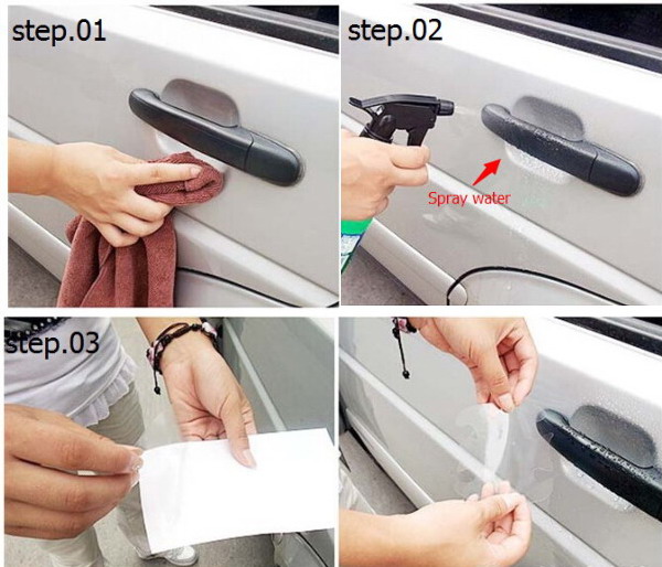 

Car Styling Car Door Handle Scratch Protector Film Protective Sticker Vinyl for All Cars Cruze Opel Fort Mazda Peugeot, Transparent