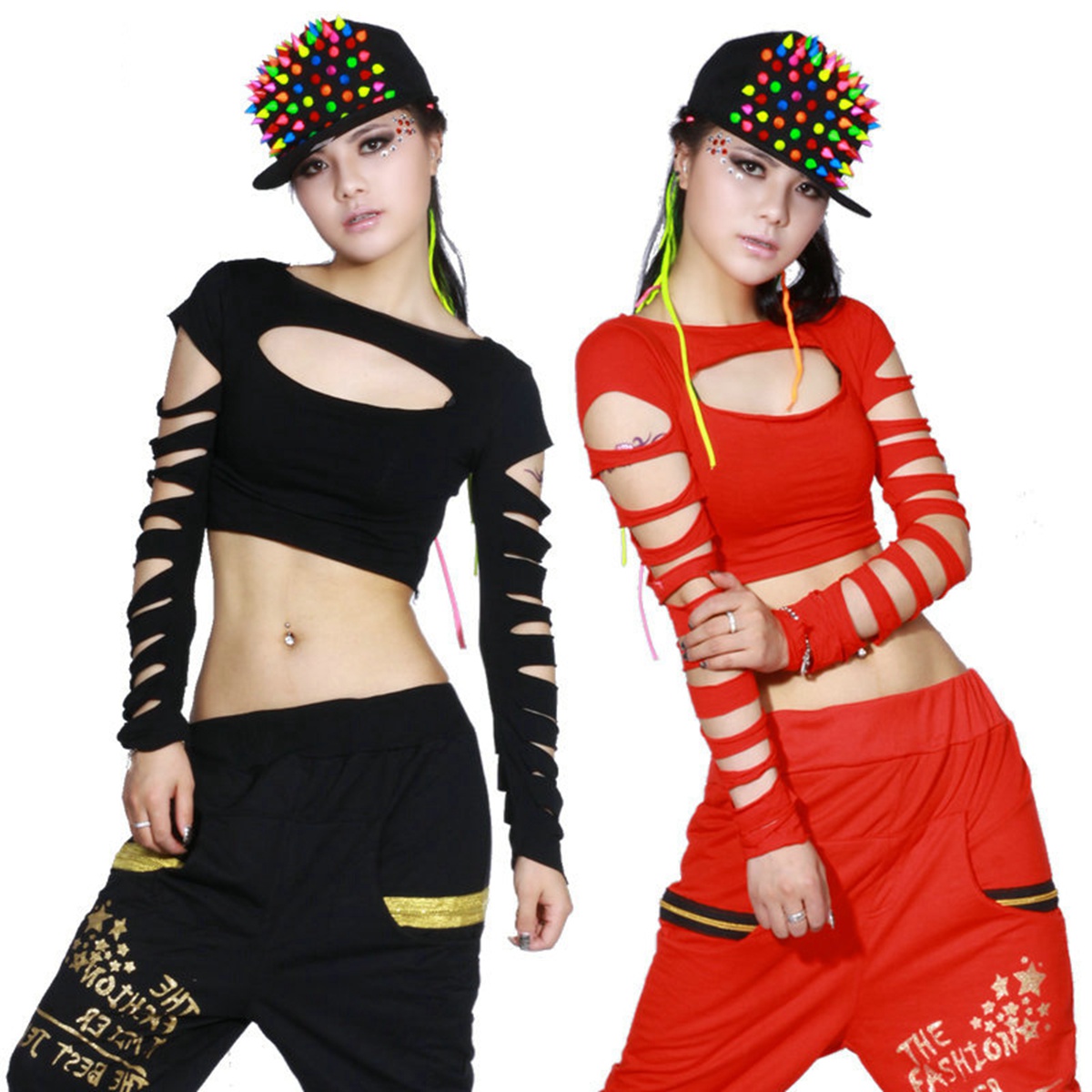 red hip hop costume
