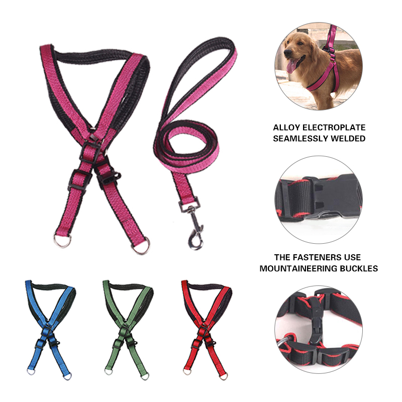 

Adjustable Dog Harness Leash Set Durable Breathable Harnesses Vest Leash For Small Medium Dogs Training Walking Pet Accessories