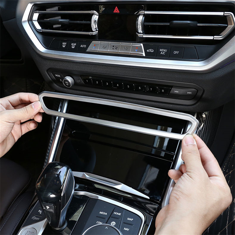 

Car Styling Center Console Volume Frame Decoration Cover Trim Sticker For BMW 3 Series G20 G28 2020 Interior Accessories