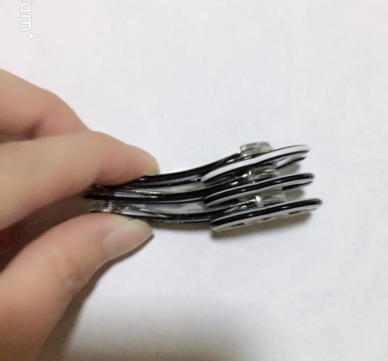 

2*6cm black and white Acrylic two-color hairpin claw clip one word clip wigs hairpiece fashion jewelry counter gift SamCC, Slivery;golden