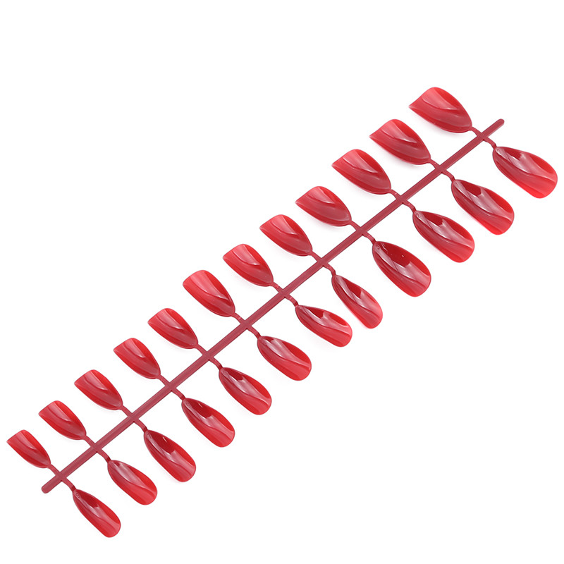 

High Quality Matte Fake Nail New Fashion Pointy Strong Extension Of 24pcs Nail Tips Need Gel To Press On Nails For Art