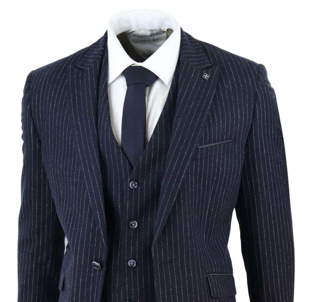 Grosshandel Mens Navy Nadelstreifen Anzug Gunstig Online Von Chinesischen Herstellern Kaufen Dhgate Com Deutschland