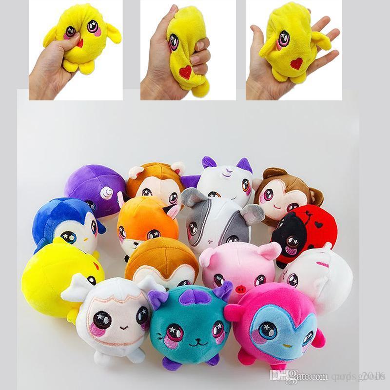 

16 styles Squishamals Kawaii Animal Plush Squishy Stuffed Slow Rising Toys Stress Reliever Phone Charms Squeeze Decompression kids gift