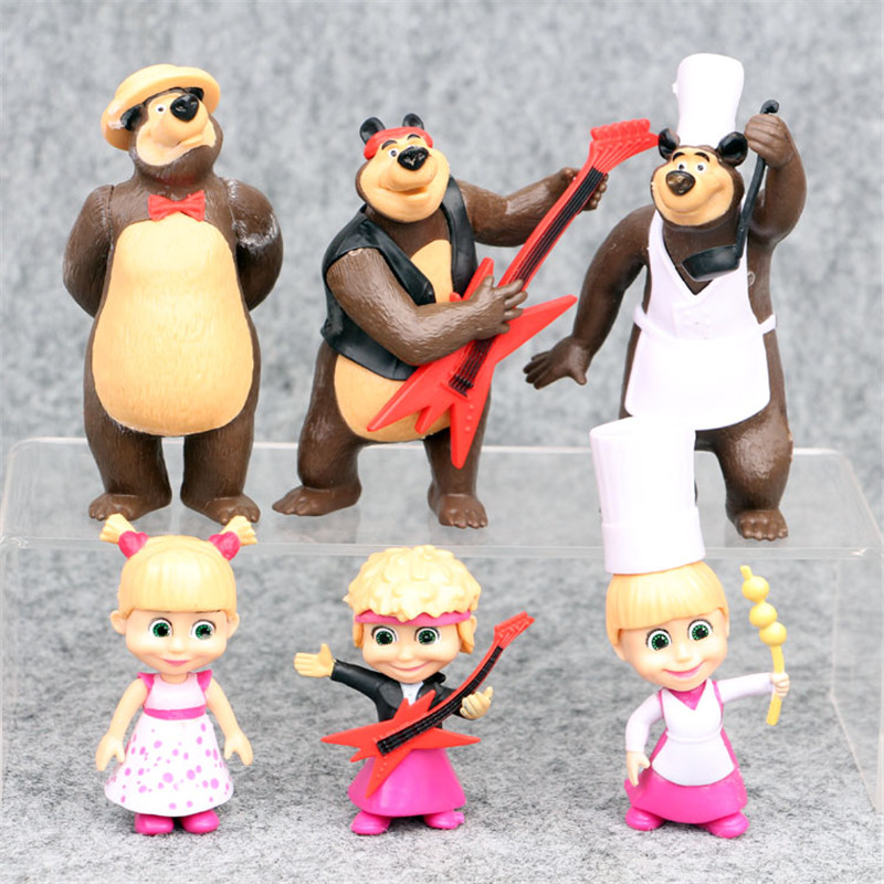 9/" MASHA AND THE BEAR Cartoon Characters Plush Toy Kids Soft Doll Toys Xmas Gift