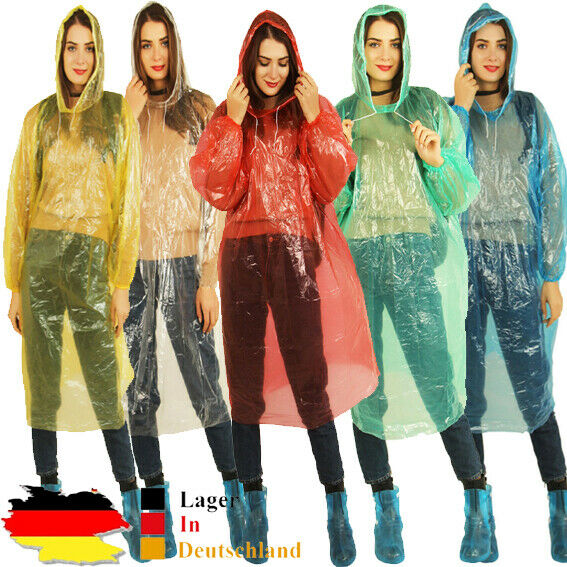 

10PCS Regenmäntel EVA Regenmantel Poncho Frauen Herren Oberbekleidung