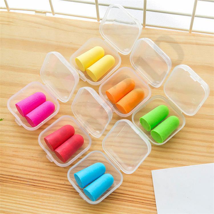 2 Pairs Ear Plugs Soft Silica Gel Foam Sleep Travel Noise Canceling Earplugs