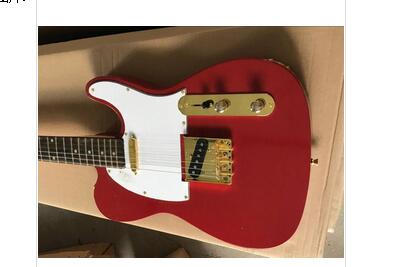 

Free shipping Top Quality New style Telecaster Red Electric Guitar with Gold hardware